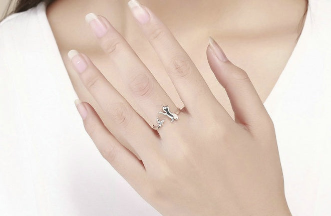 Purrfect Silver Cat Ring – Cute, Stylish, and Playful!