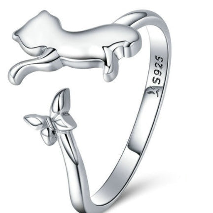 Purrfect Silver Cat Ring – Cute, Stylish, and Playful!